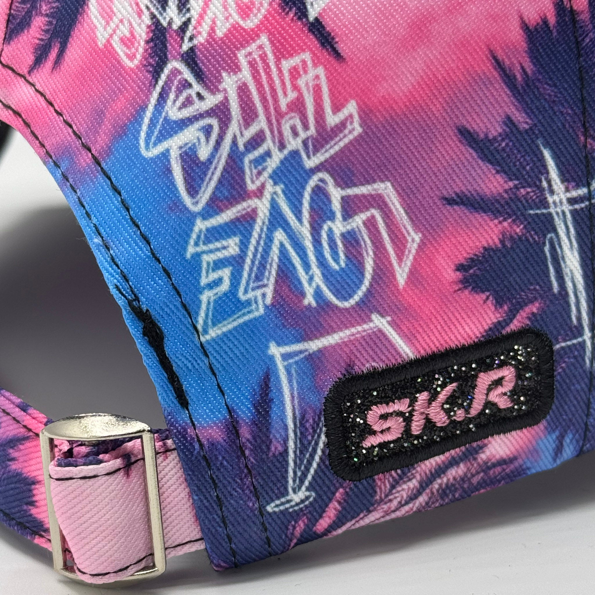 CASQUETTE PLATA O PLOMO PALMS PINK BLUE