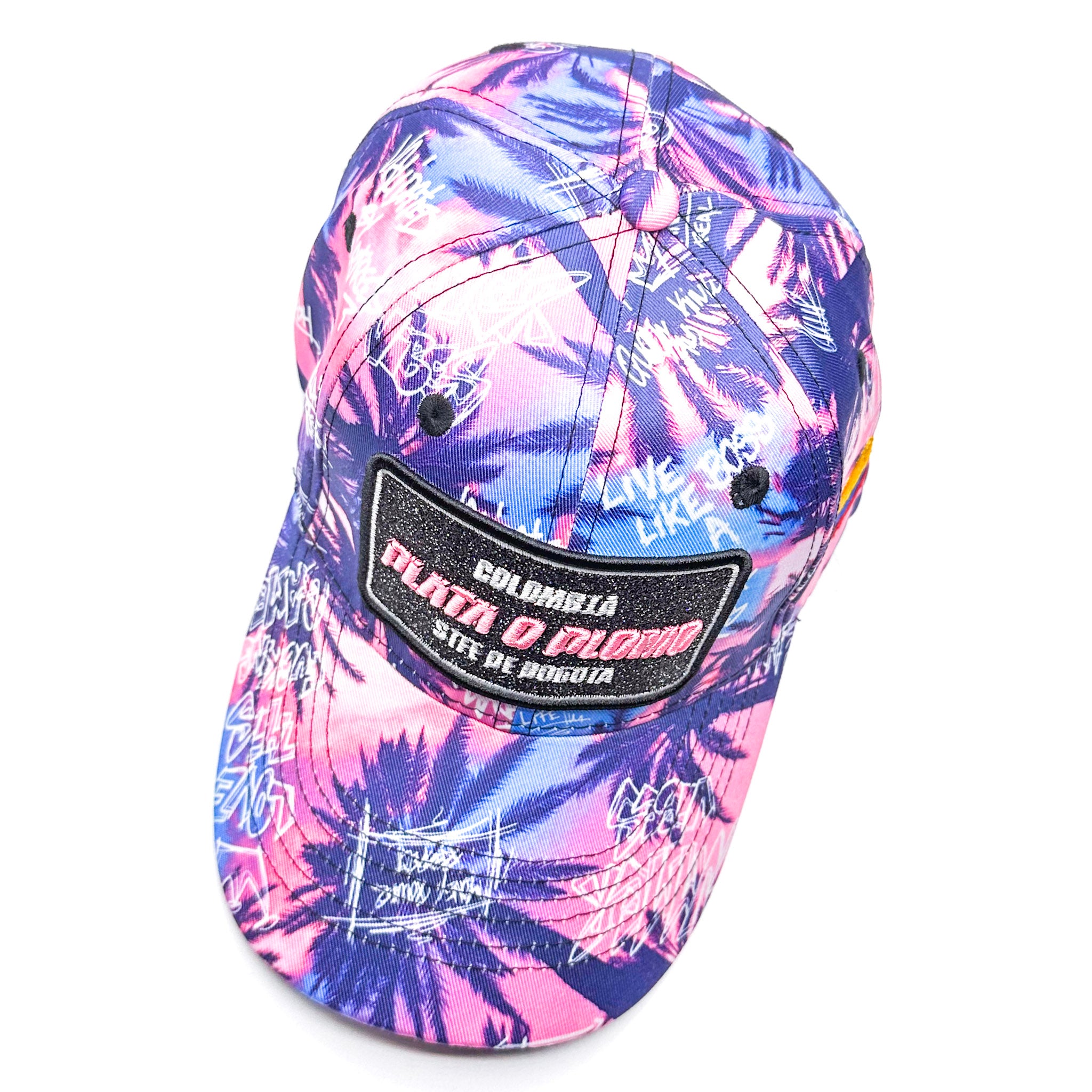 CASQUETTE PLATA O PLOMO PALMS PINK BLUE