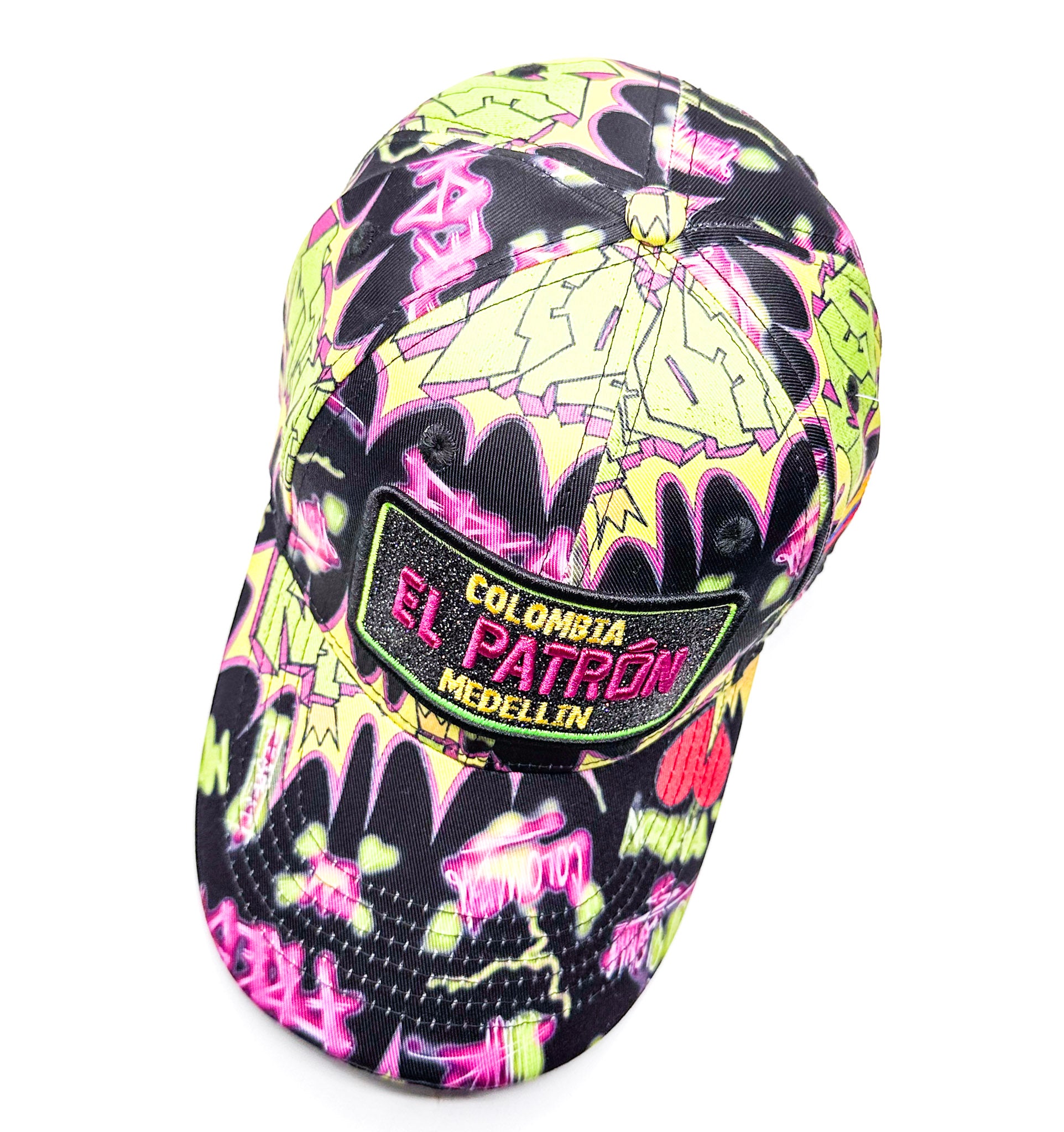 CASQUETTE EL PATRON BLACK MEDI GREENPINK