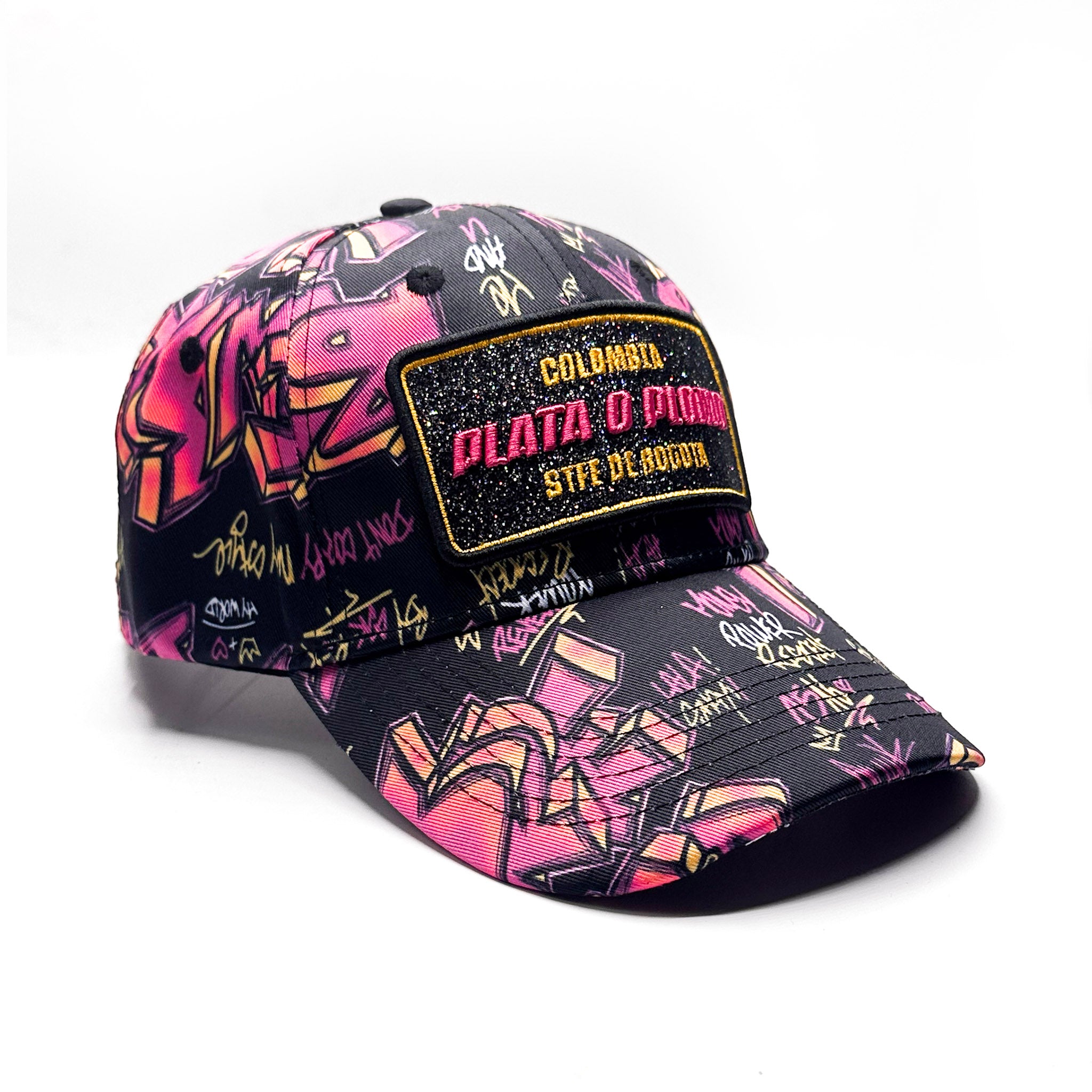 CASQUETTE PLATA O PLOMO BLACK PINK BEWARE