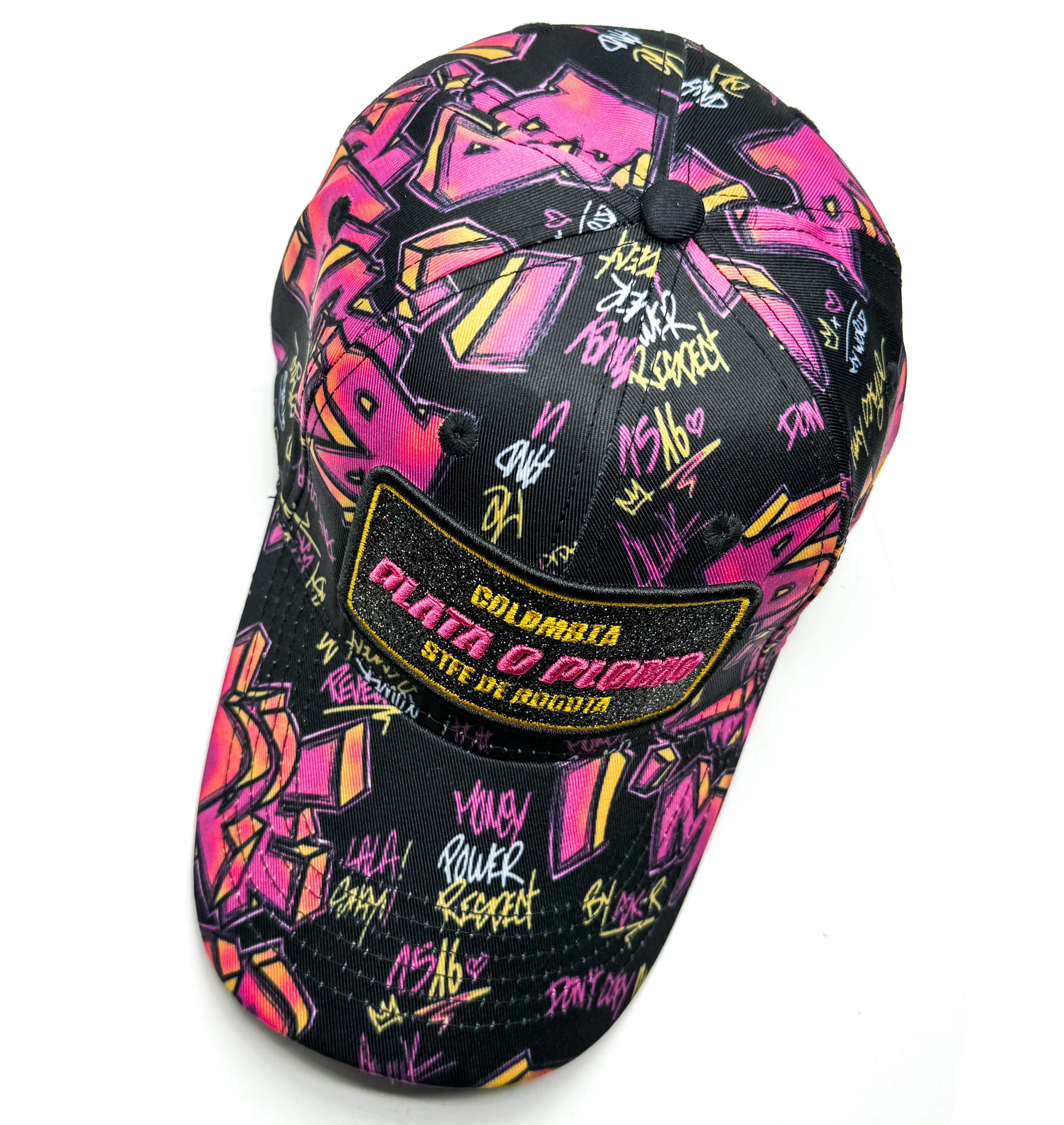 CASQUETTE PLATA O PLOMO BLACK PINK BEWARE