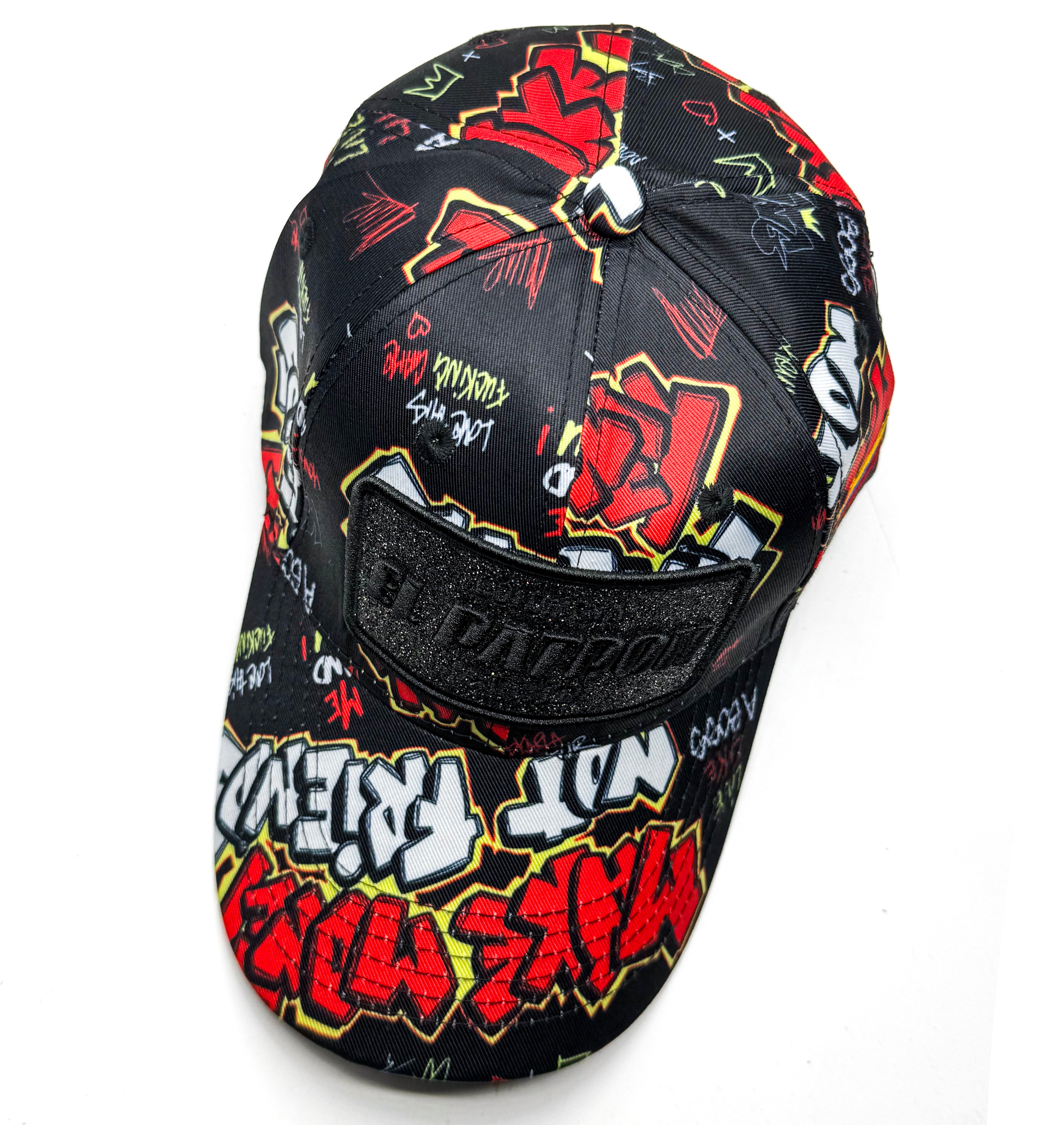 CASQUETTE EL PATRON BLACK RED WHITE ANIM