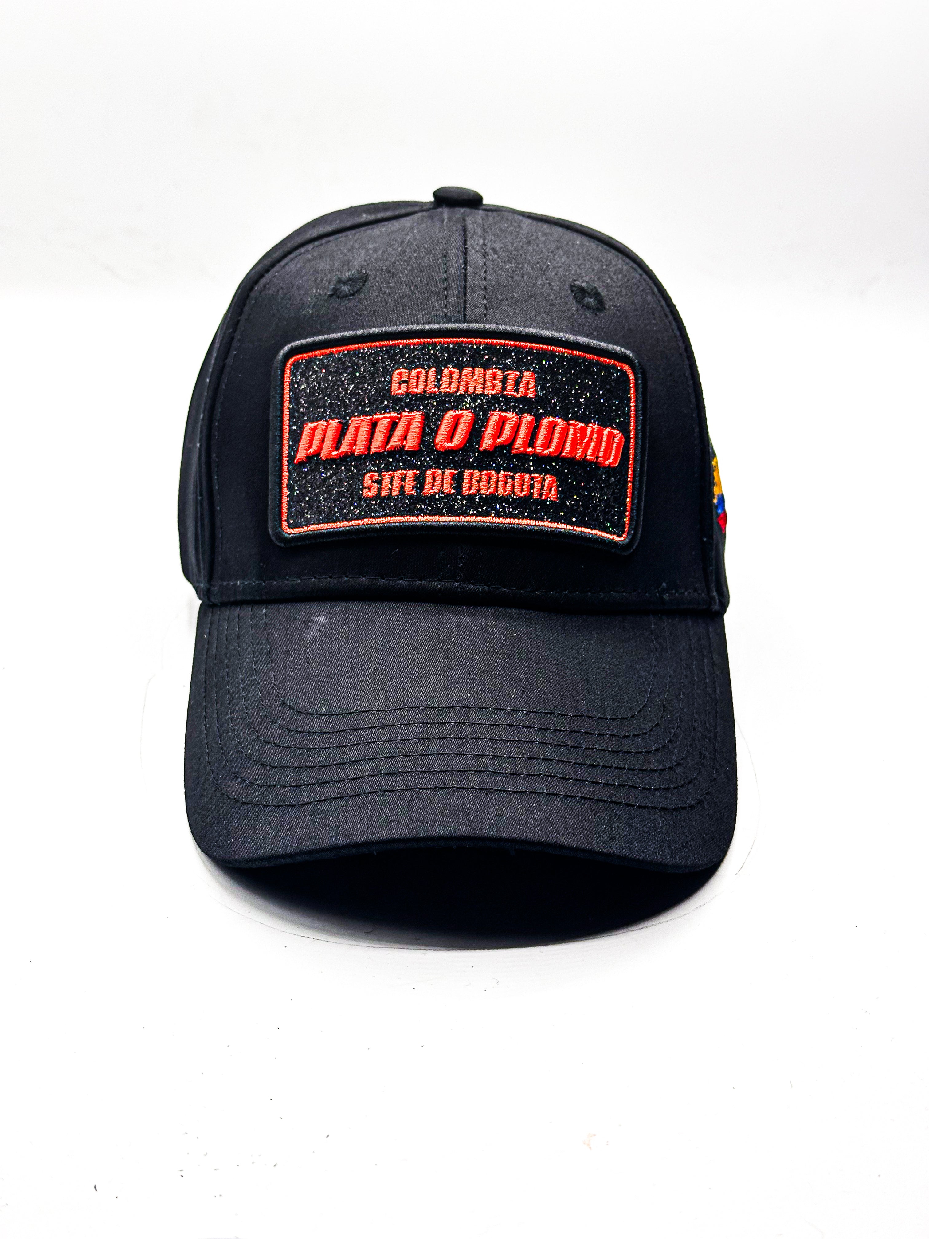 CASQUETTE PLATA O PLOMO BLACK ORANGE GLITTER