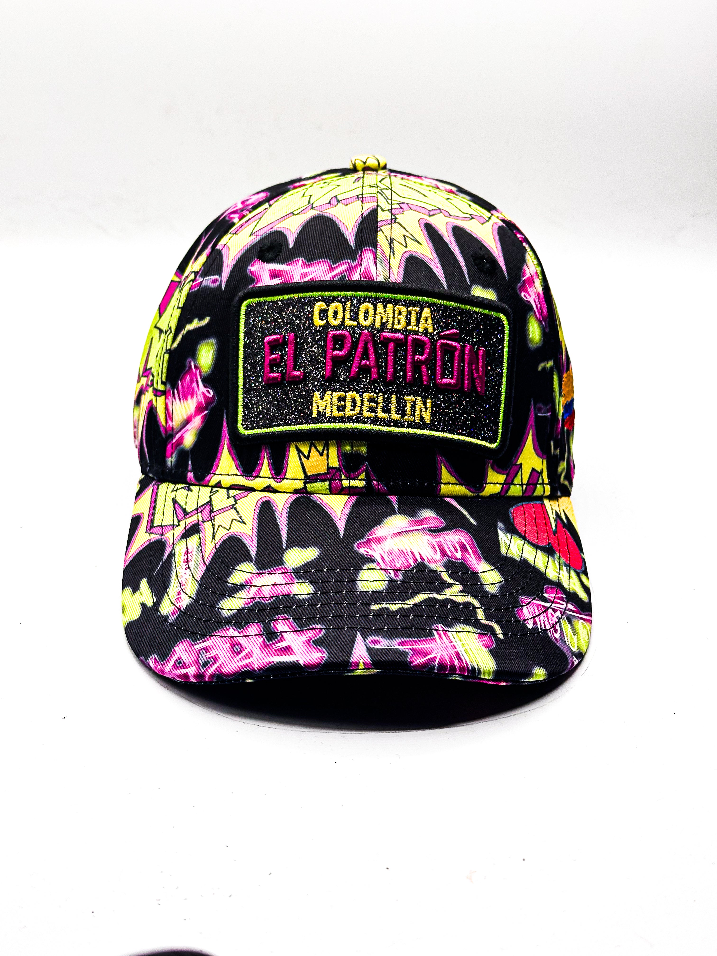 CASQUETTE EL PATRON BLACK MEDI GREENPINK