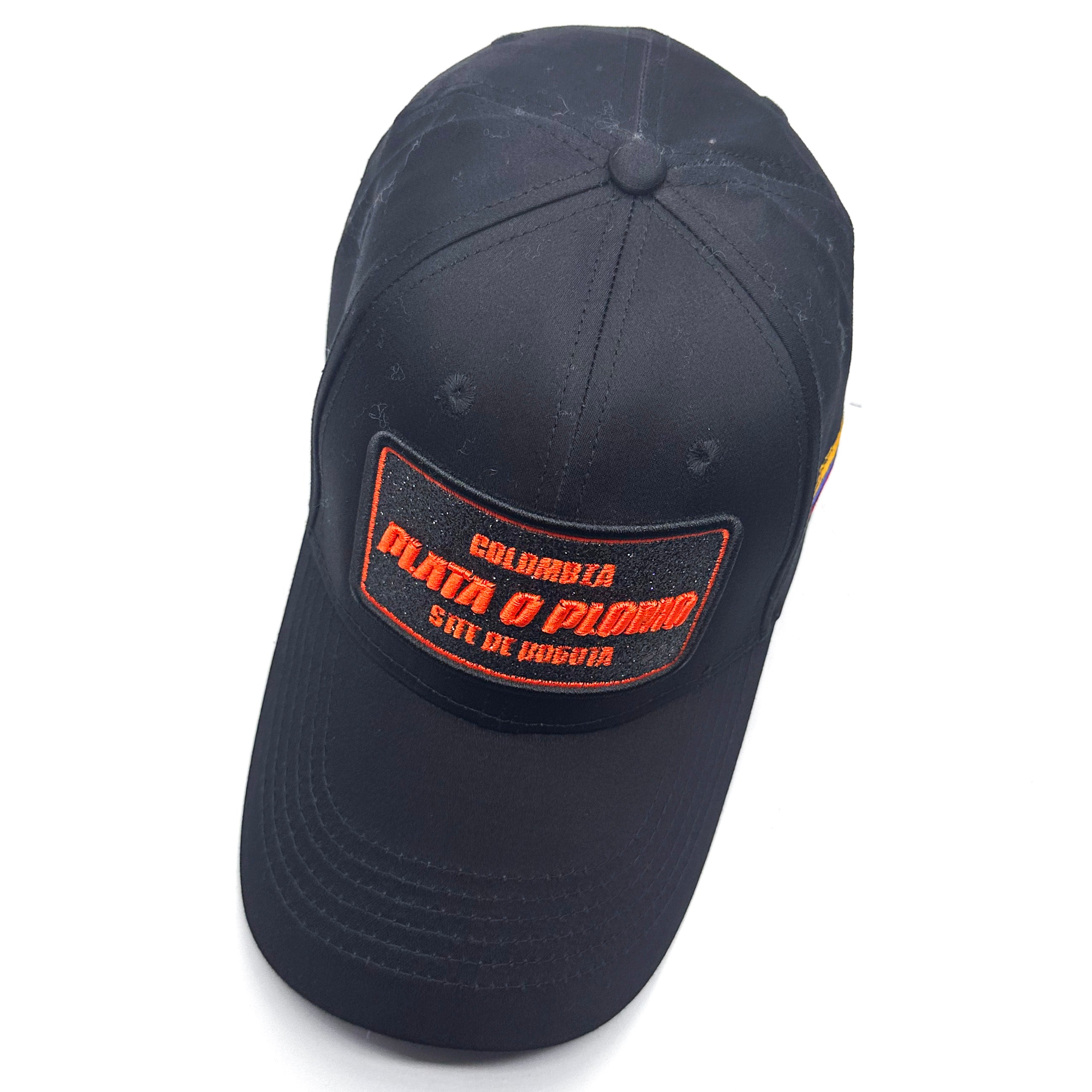 CASQUETTE PLATA O PLOMO BLACK ORANGE GLITTER