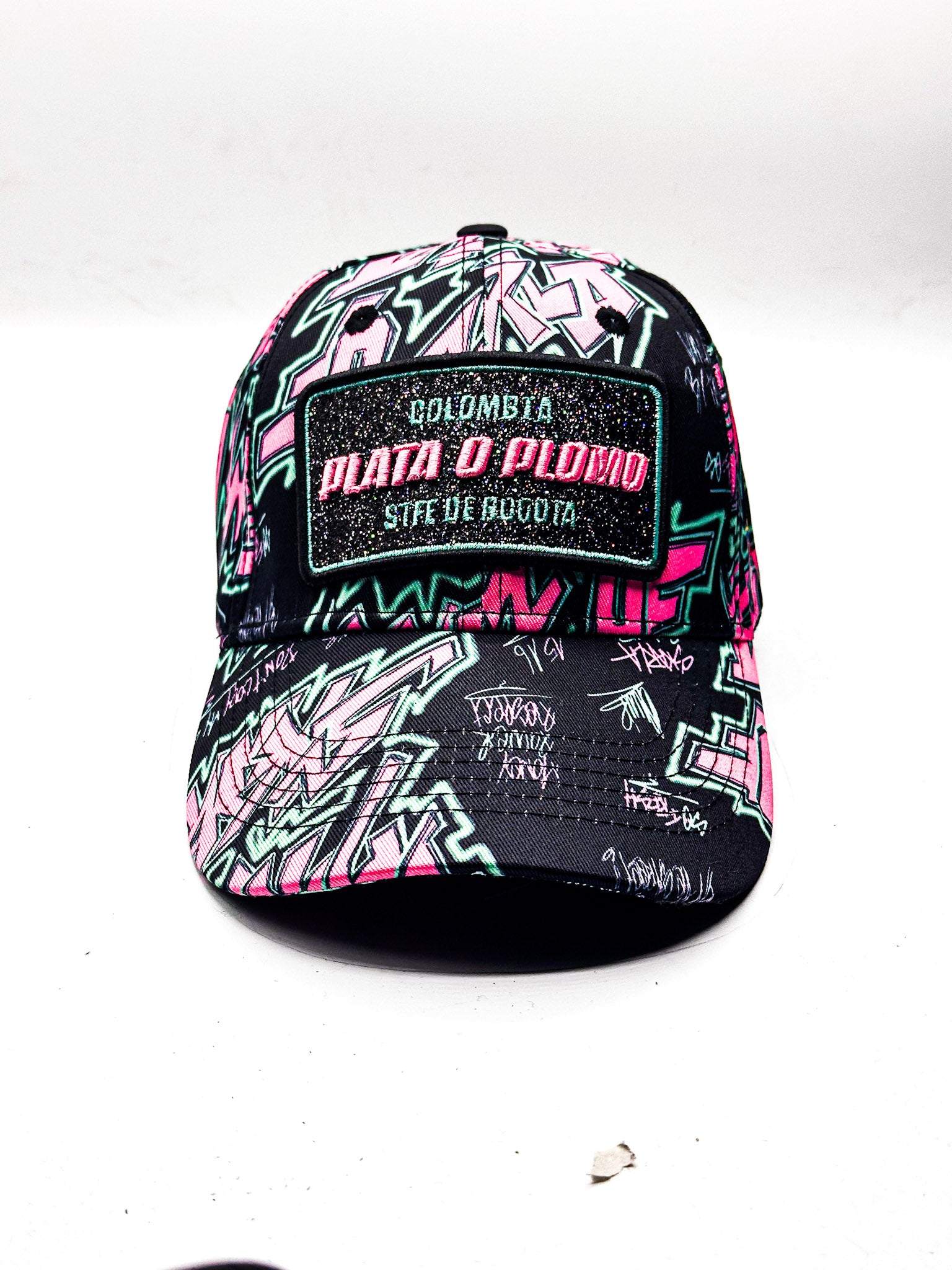 CASQUETTE PLATA O PLOMO BLACK BUBBLE PINK