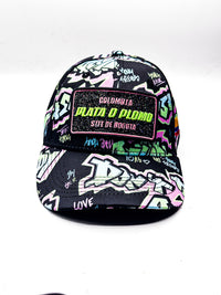 CASQUETTE PLATA O PLOMO BLACK PINK ANIM