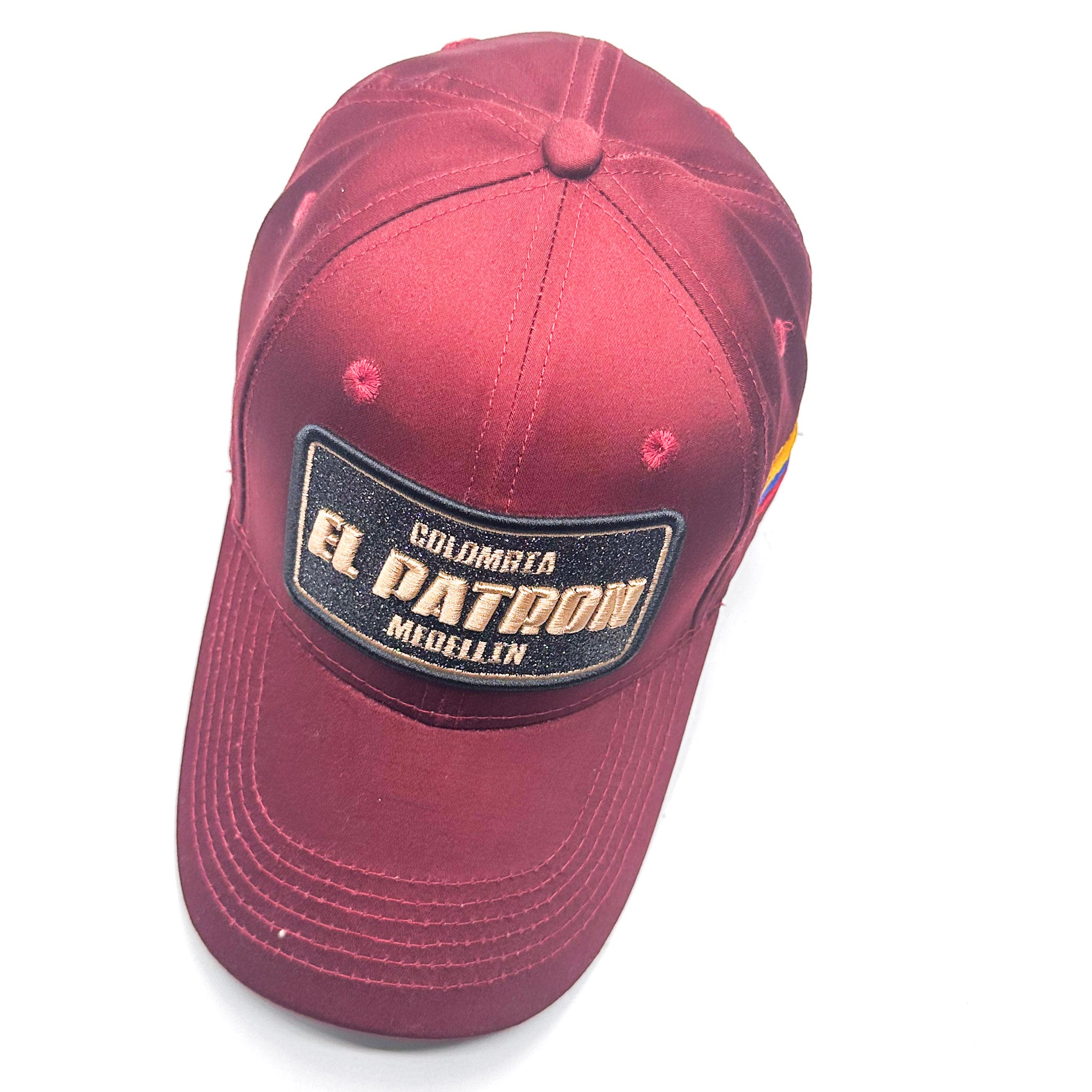 CASQUETTE EL PATRON WINE RED CREAM GLITTER