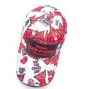 CASQUETTE PLATA O PLOMO WHITE RED BANDANA