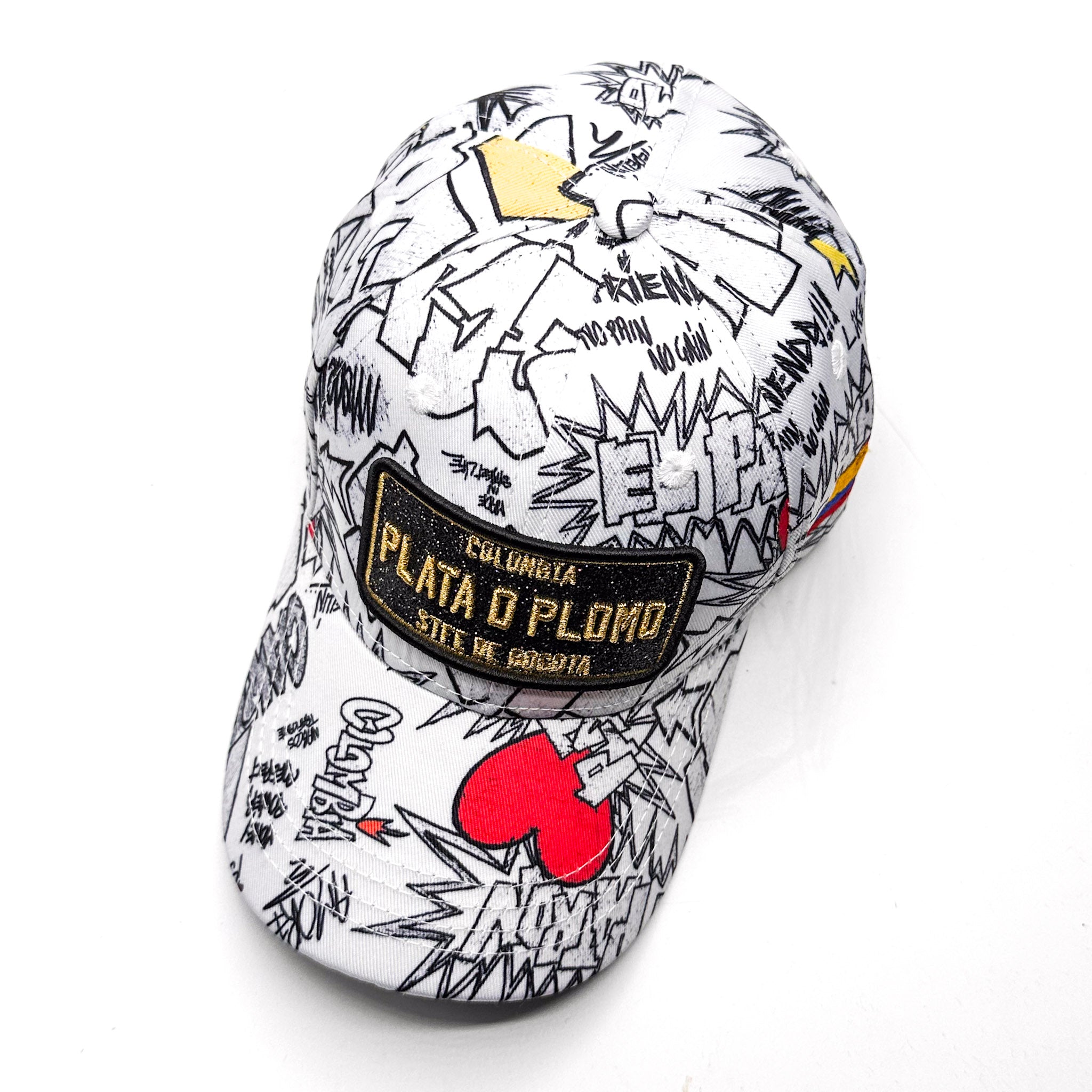 KIDS CASQUETTE PLATA O PLOMO WHITE RD HEART