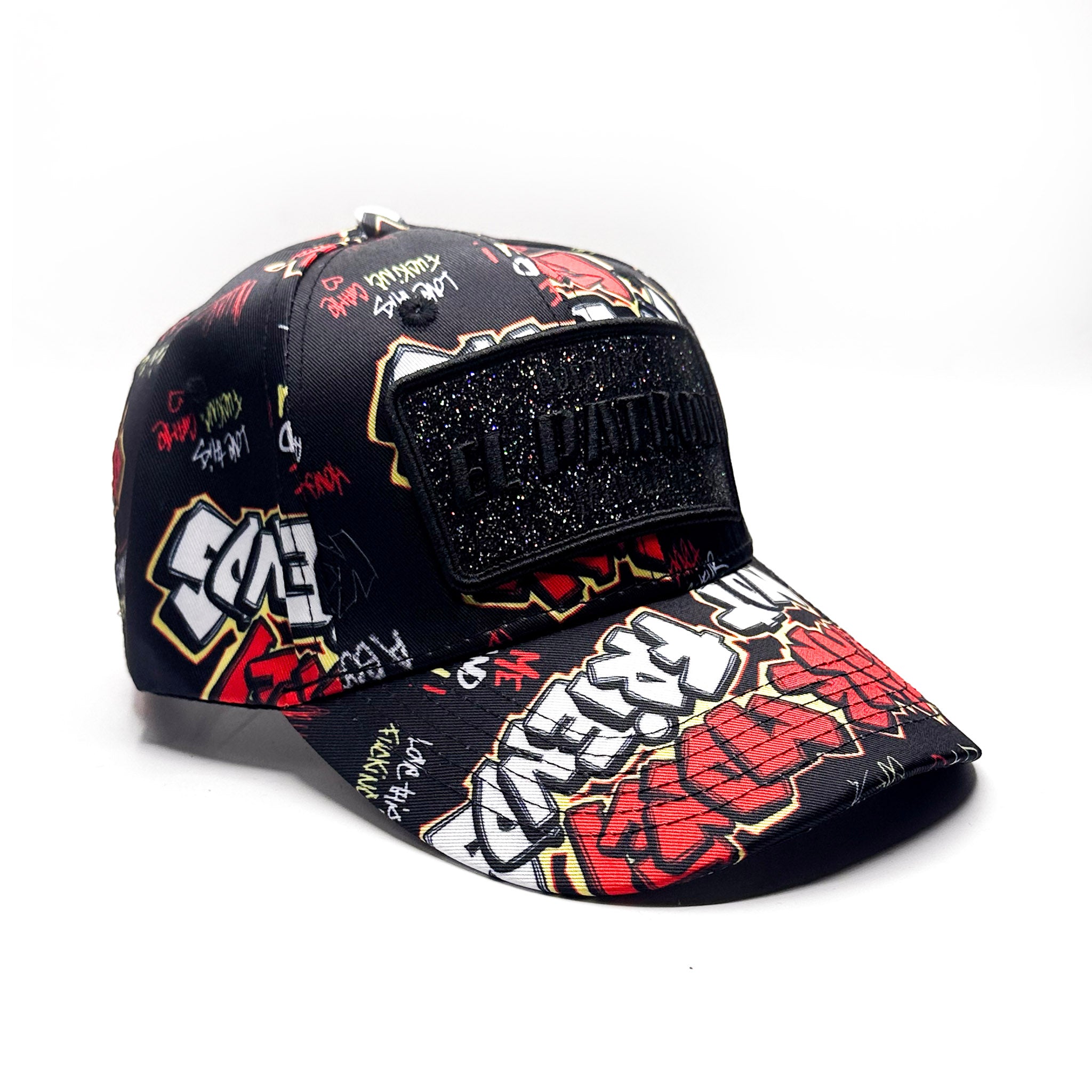 CASQUETTE EL PATRON BLACK RED WHITE ANIM