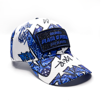 CASQUETTE PLATA O PLOMO WHITE BLUE BANDANA