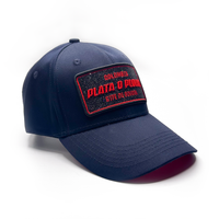 CASQUETTE PLATA O PLOMO NAVY RED GLITTER