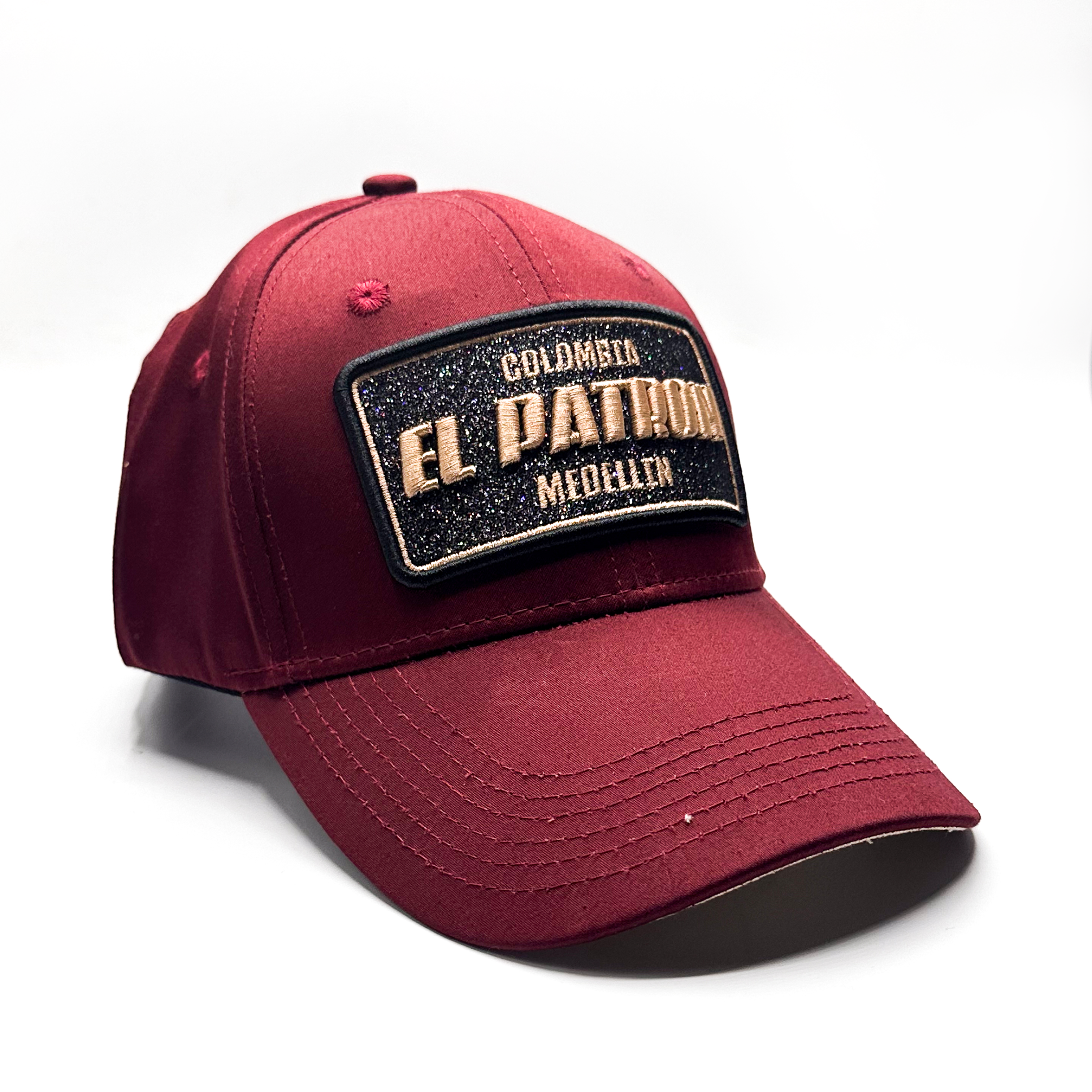 CASQUETTE EL PATRON WINE RED CREAM GLITTER