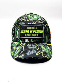 CASQUETTE PLATA O PLOMO BLACK FLUO