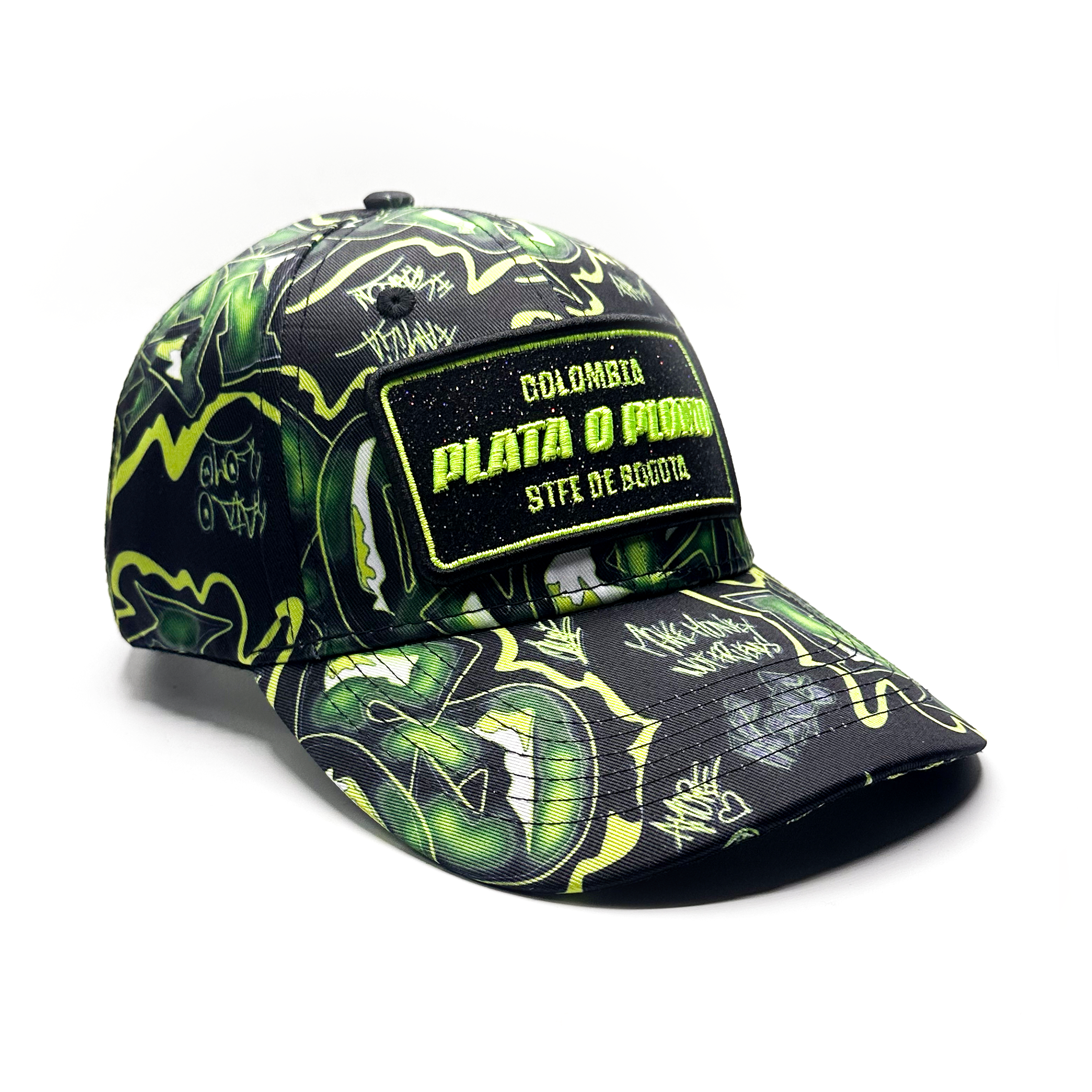 CASQUETTE PLATA O PLOMO BLACK FLUO