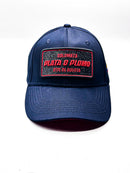 CASQUETTE PLATA O PLOMO NAVY RED GLITTER