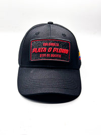 CASQUETTE PLATA O PLOMO BLACK RED GLITTER