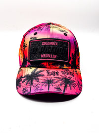 CASQUETTE EL PATRON PALMS PINK ORANGE