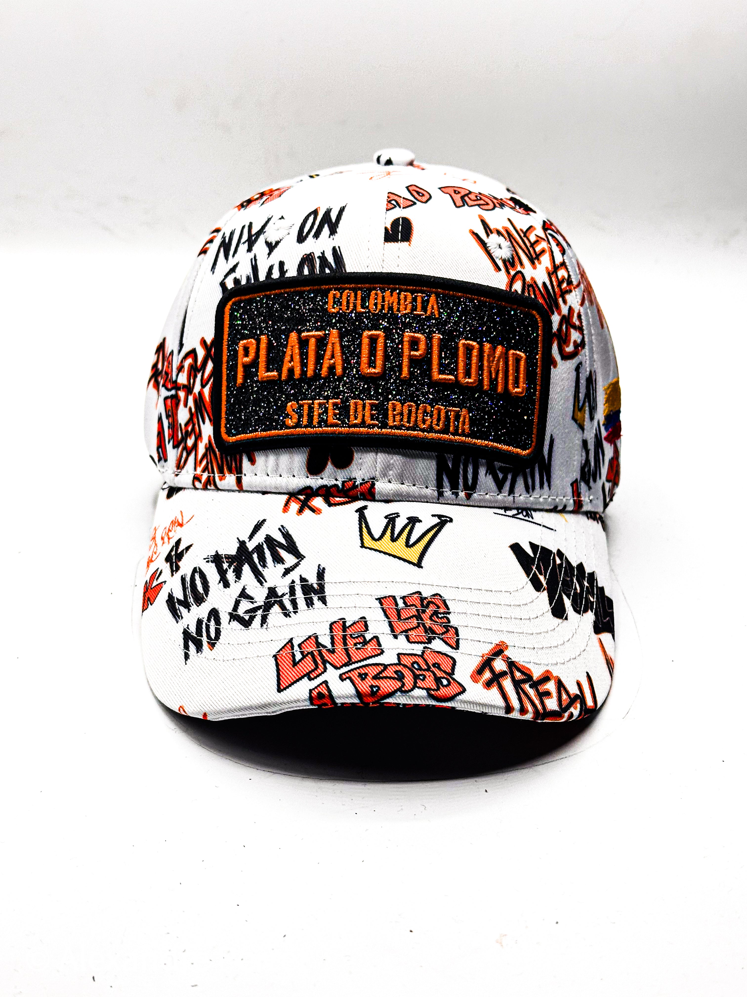 CASQUETTE PLATA O PLOMO WHITE VINTAGE