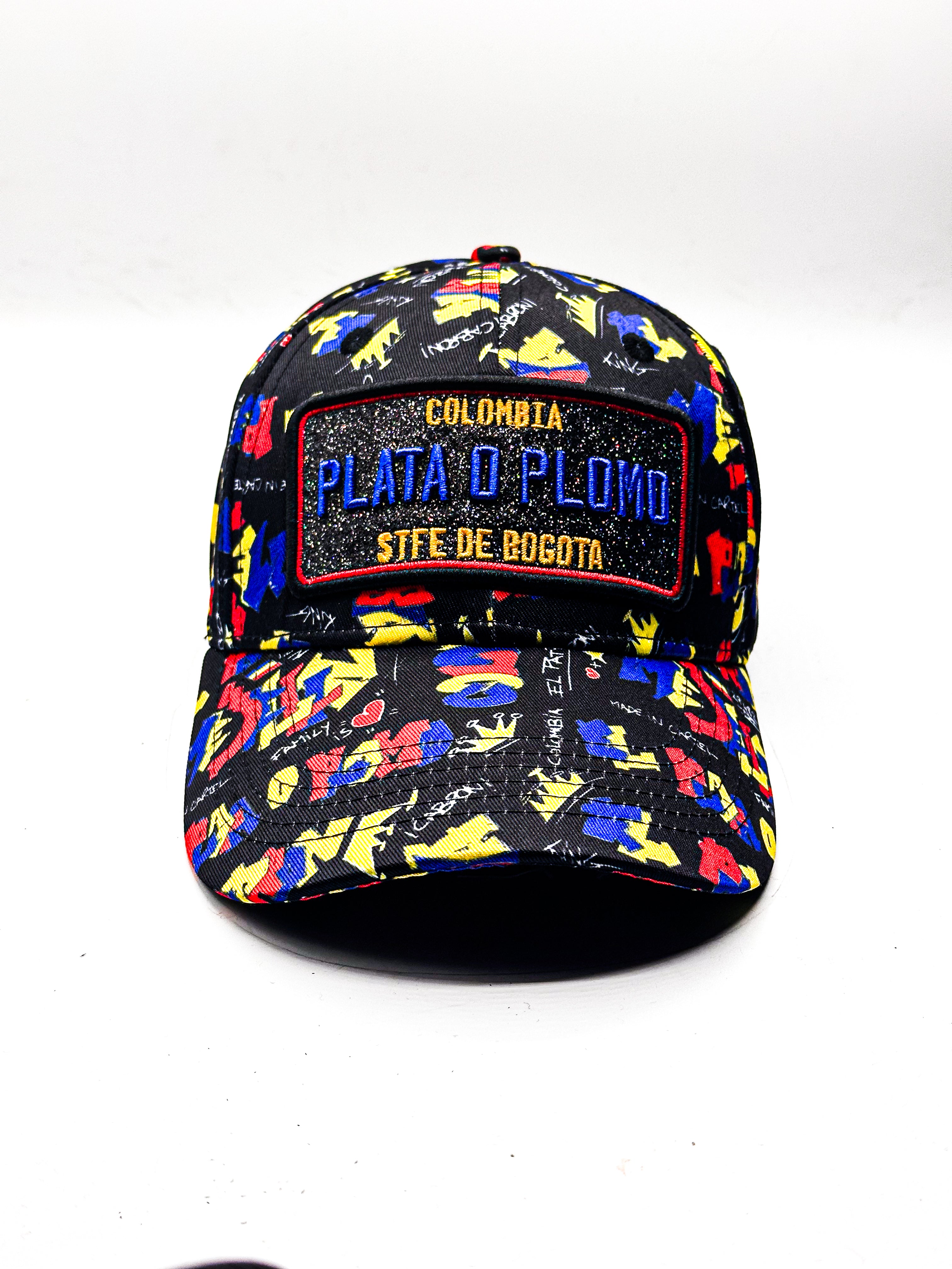 KIDS CASQUETTE PLATA O PLOMO BLACK COLOMBIA FLAG