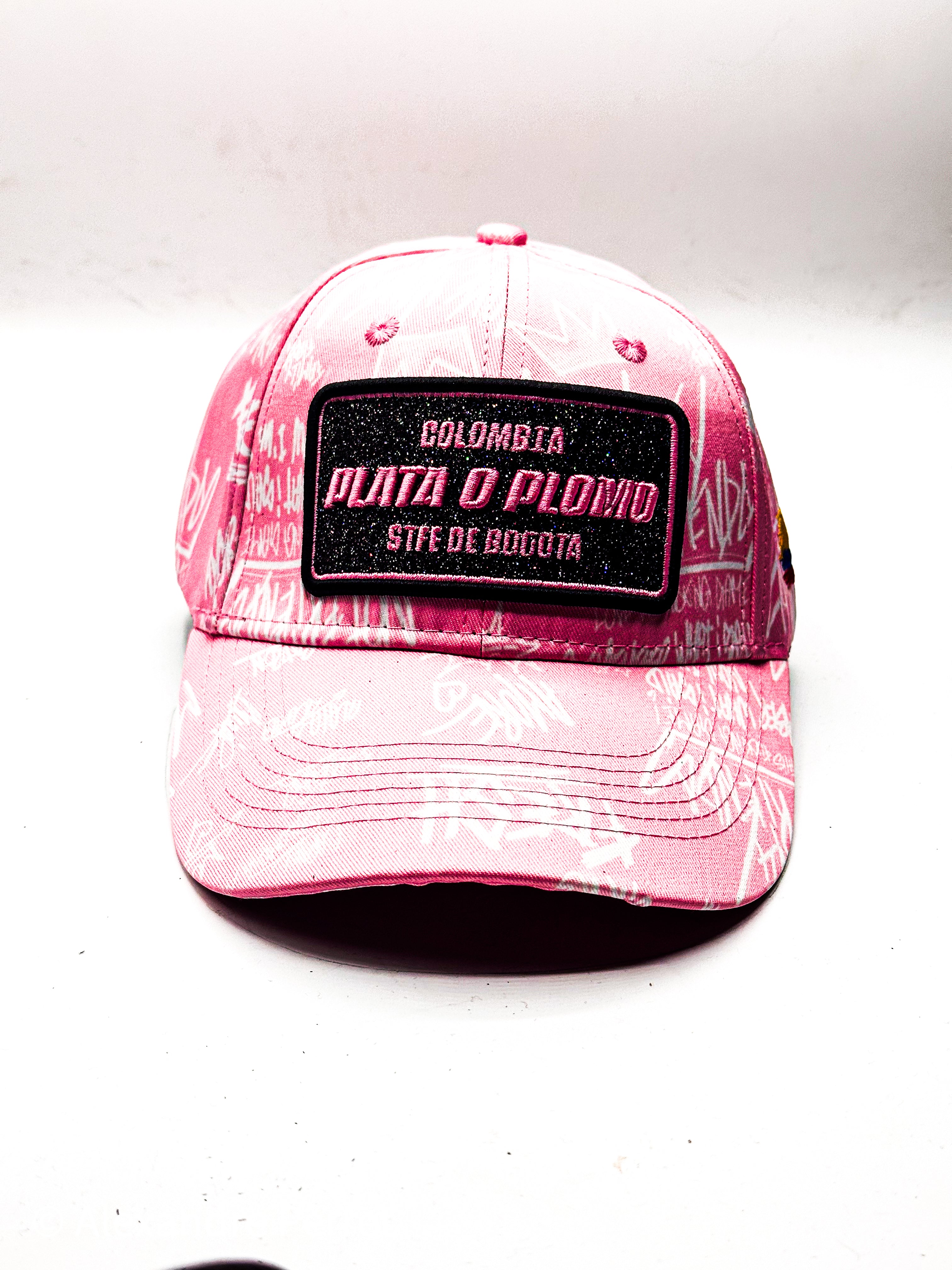 CASQUETTE PLATA O PLOMO PINK PASTEL