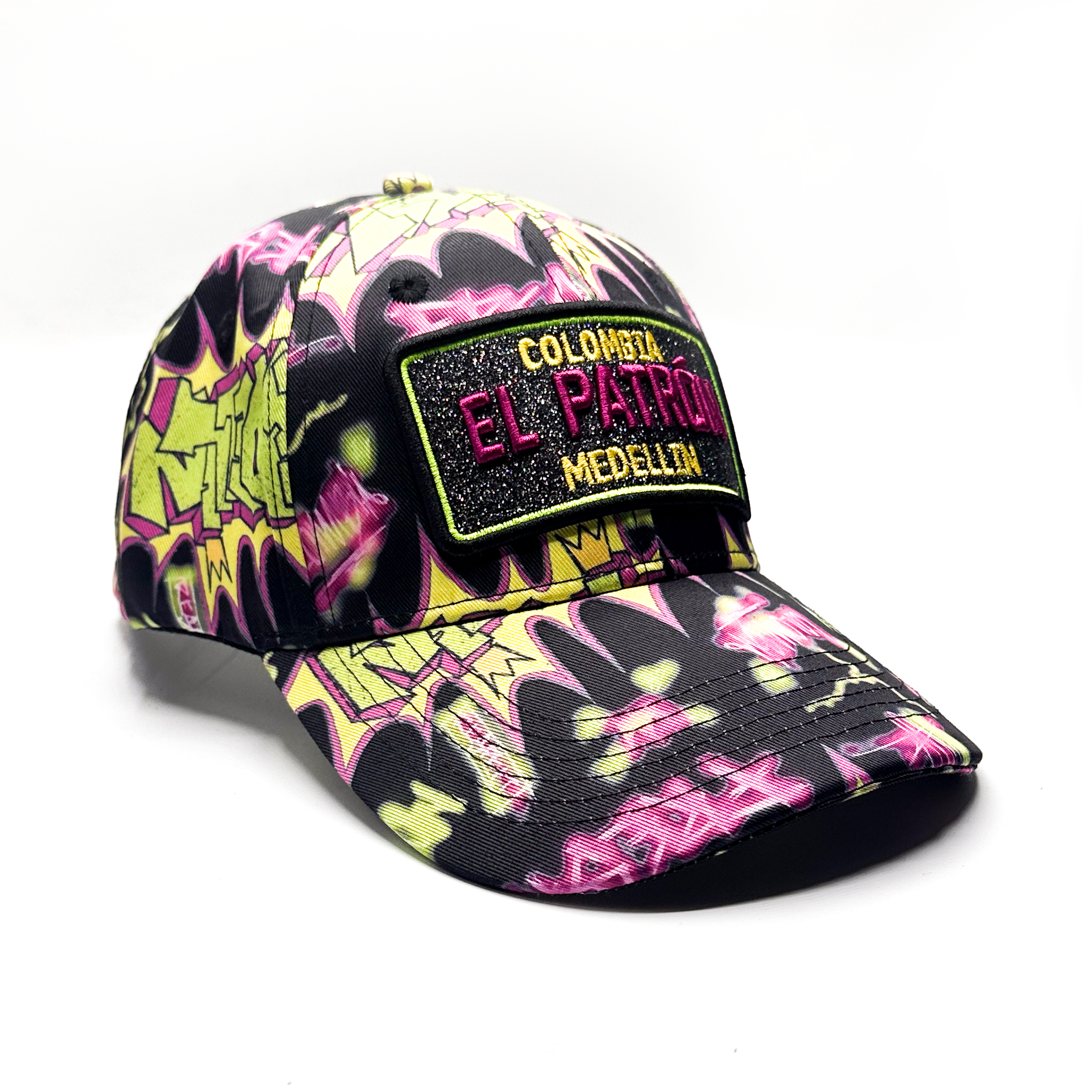 CASQUETTE EL PATRON BLACK MEDI GREENPINK