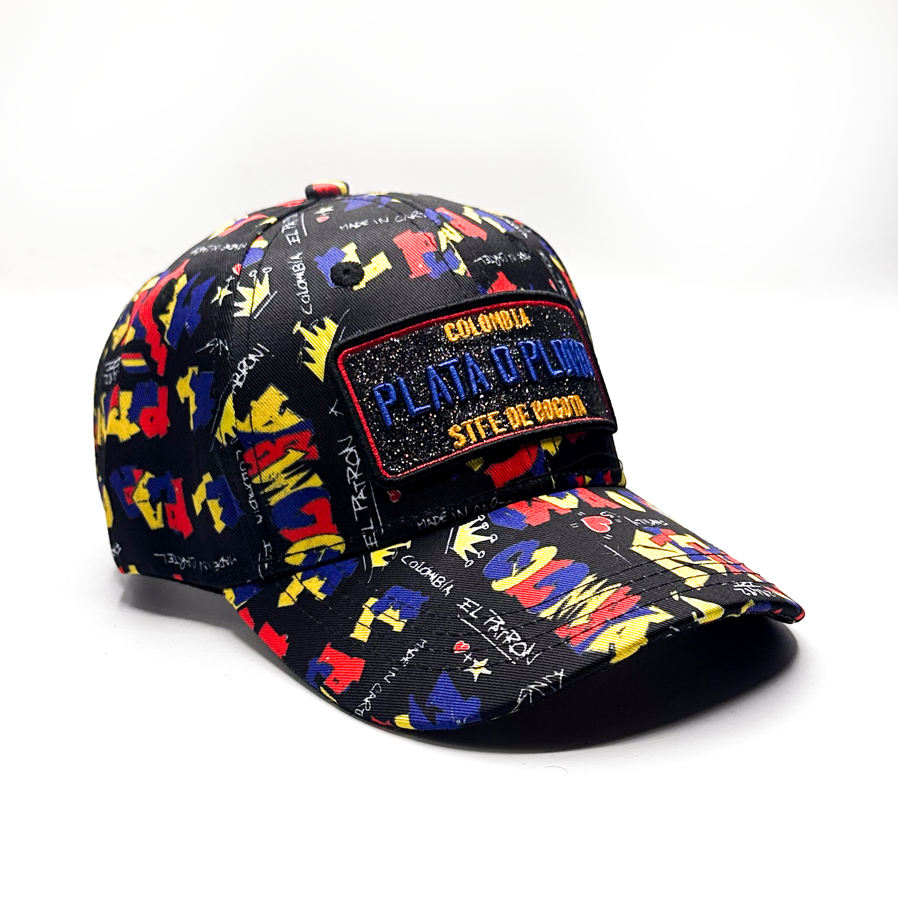 CASQUETTE PLATA O PLOMO BLACK COLOMBIA FLAG