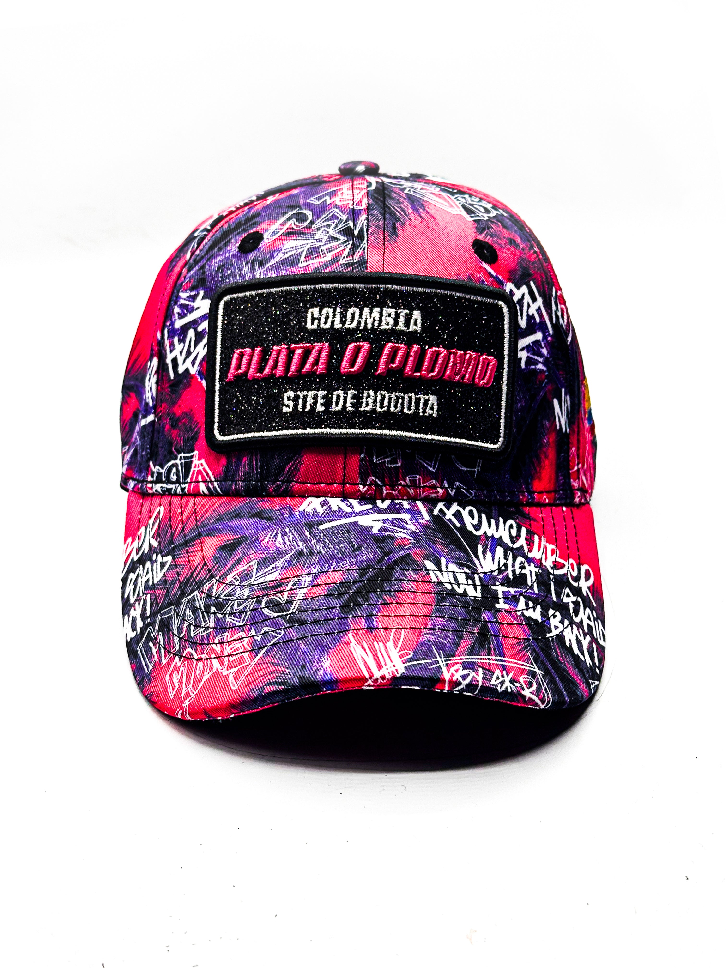 CASQUETTE PLATA O PLOMO PALMS FUSHIA