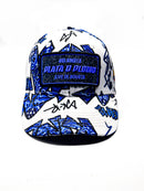 CASQUETTE PLATA O PLOMO WHITE BLUE BANDANA